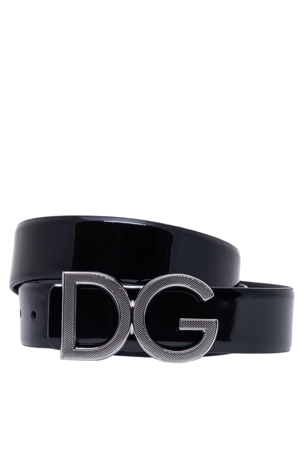 Dolce & Gabbana classic leather belt in a glossy finish with a logo buckle 194096 - photo 1