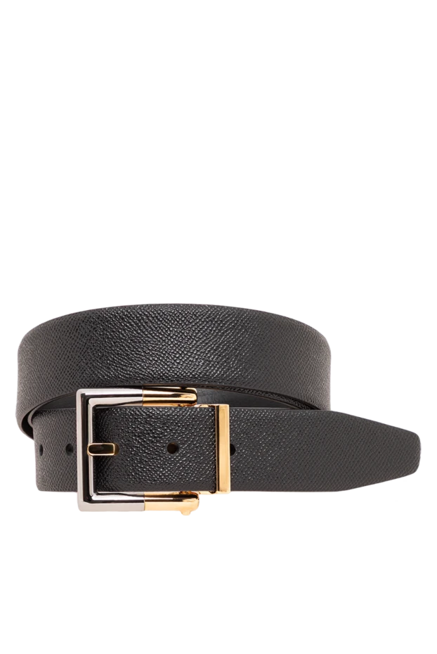 Dolce & Gabbana grained black belt with a combined two-tone buckle 194098 - photo 1
