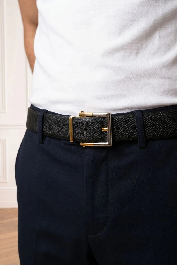Dolce & Gabbana grained black belt with a combined two-tone buckle 194098 - photo 2