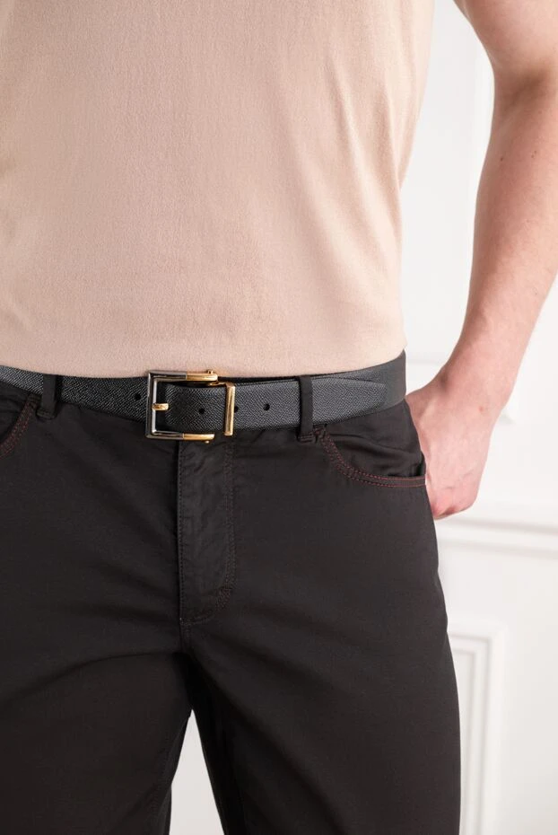 Dolce & Gabbana grained black belt with a combined two-tone buckle 194098 - photo 3