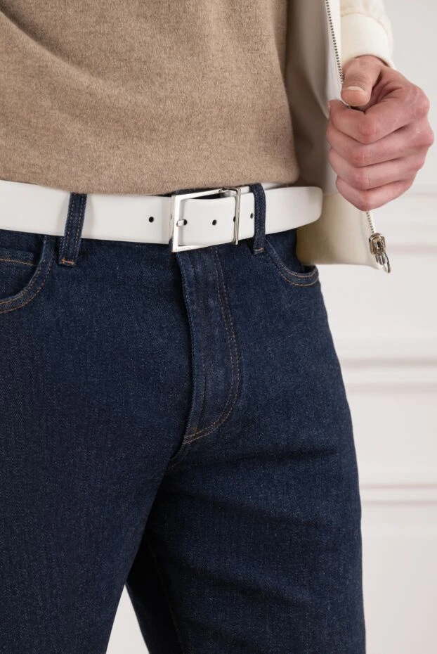 A.Testoni ivory leather belt 194109 - photo 2