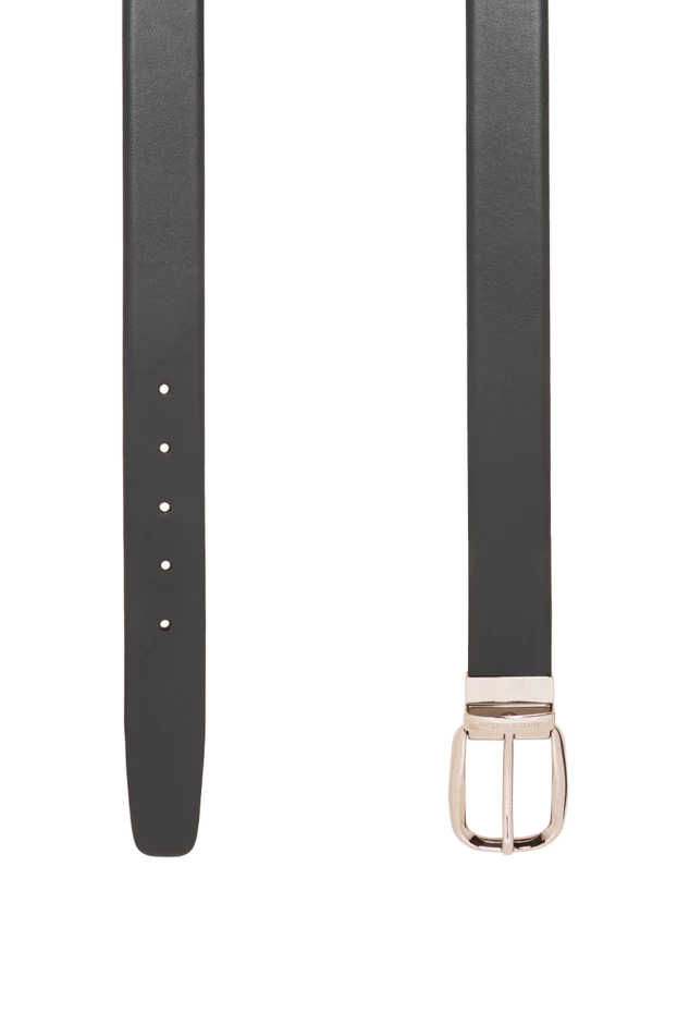 A.Testoni an elegant dark grey matte leather belt with a simple round buckle 194123 - photo 3