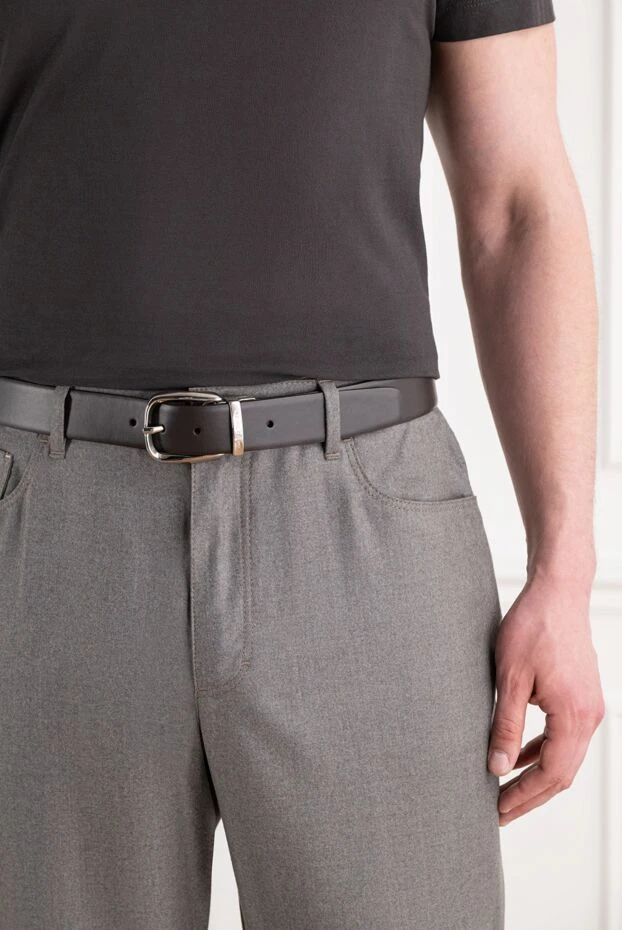 A.Testoni dark brown leather belt made of soft calfskin 194125 - photo 2