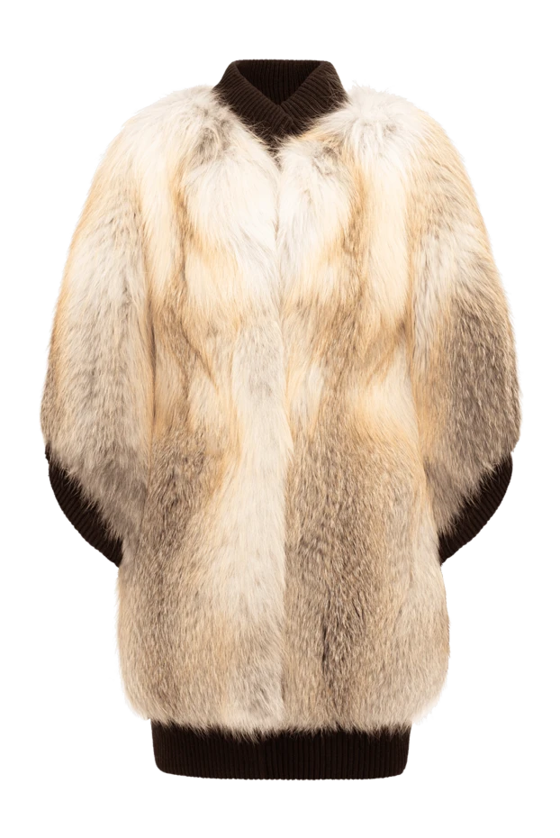 FG Furs shortened combined cape-poncho made of natural long-haired fox fur 194137 - photo 1