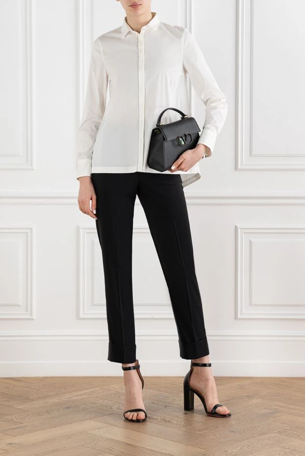 Brunello Cucinelli ақ түсті, тіке кесілген әйелдерге арналған түймелі жейде 194162 - фото 2