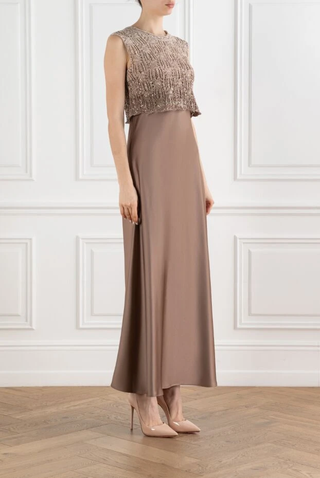 D.Exterior double-layered midi dress in powder pink 194196 - photo 3