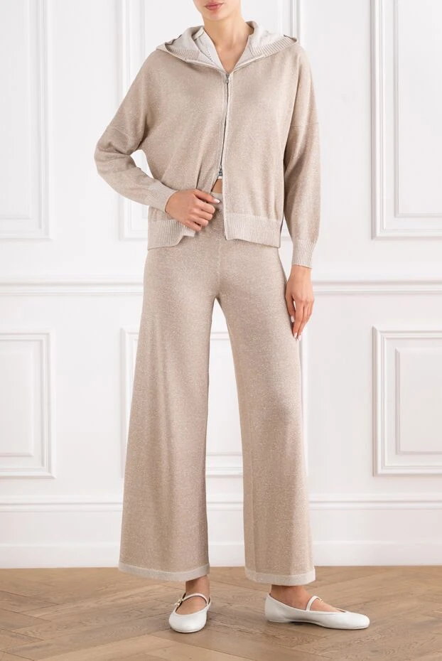 D.Exterior women's knitted suit in a delicate creamy beige shade 194210 - photo 2