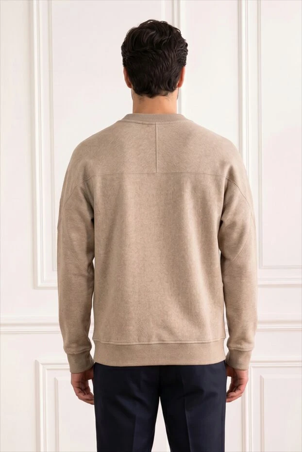 Beige melange sweatshirt made of soft, high-quality cotton - photo 2