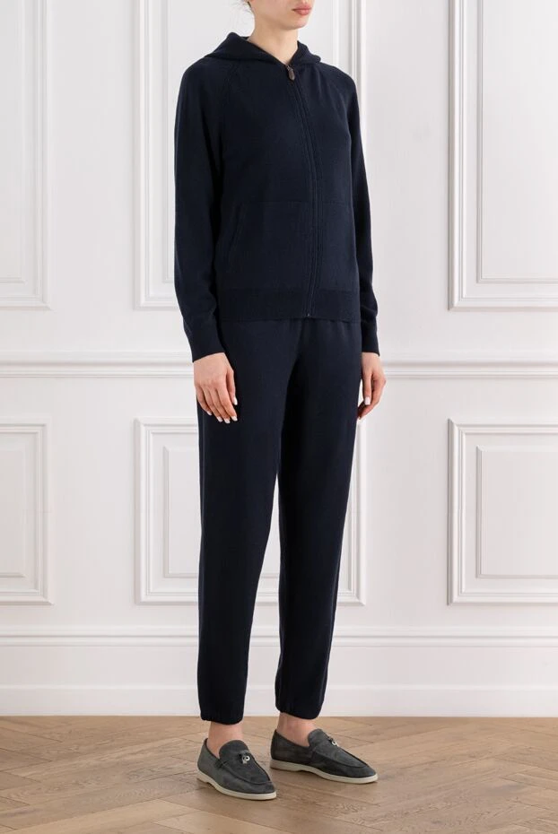 Loro Piana кашемировый прогулочный костюм с капюшоном и зауженными брюками 194249 - фото 3