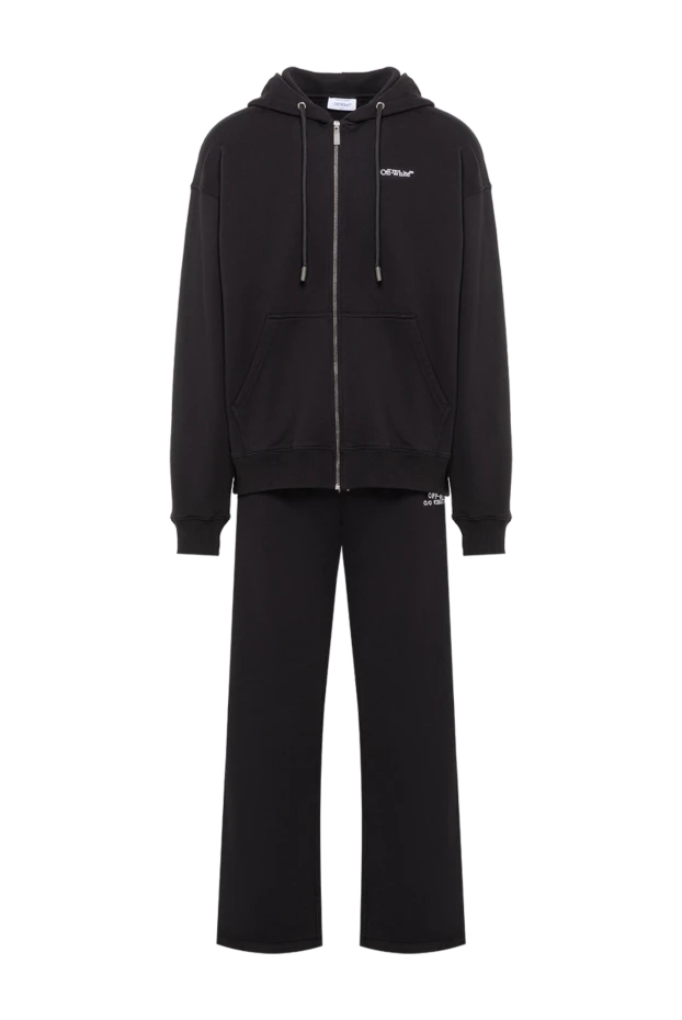 Off-White қара тоқылған костюм кең шалбармен 194254 - фото 1