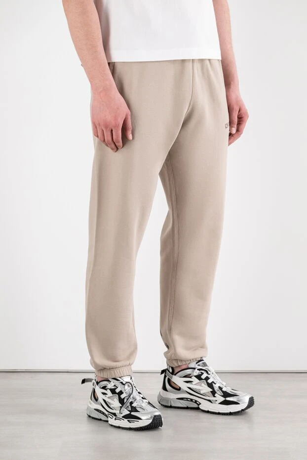 Off-White бежевые спортивные брюки из мягкого хлопкового футера 194255 - фото 3