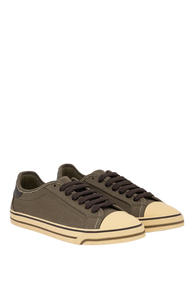 Dolce & Gabbana men's sneakers made of durable khaki fabric with leather details 194258 - photo 3