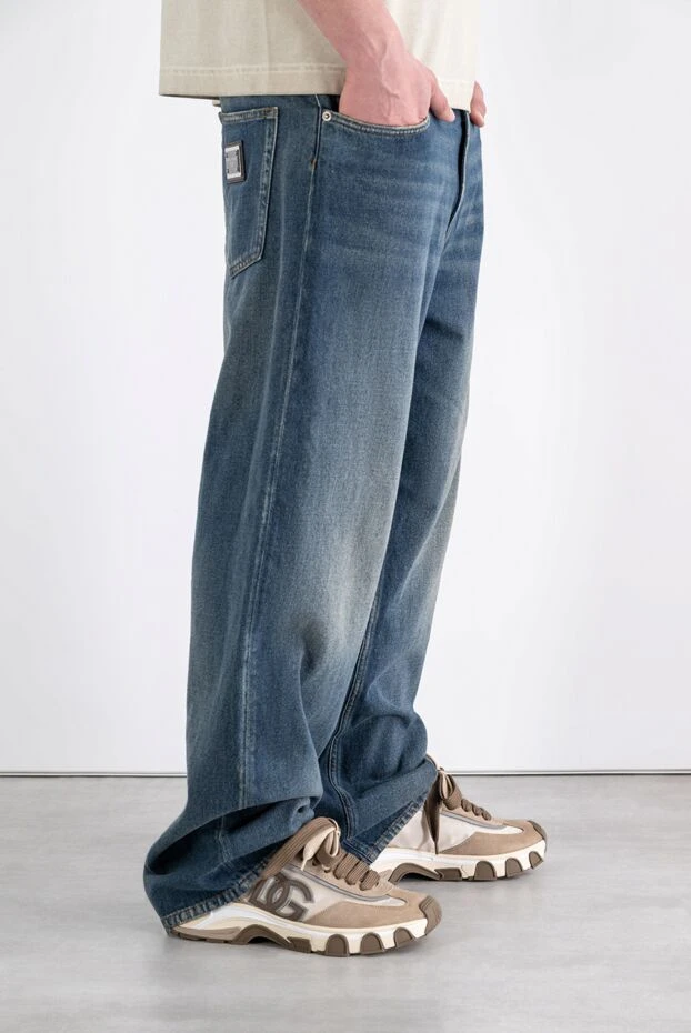 Dolce & Gabbana dg country road sneakers in nylon and calfskin in beige 194259 - photo 1