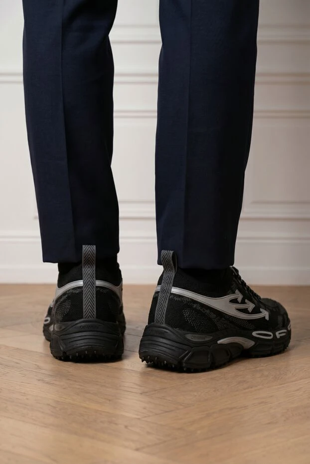 Off-White be right back тоқылған кроссовкалары қою сұр түсті 194260 - фото 2
