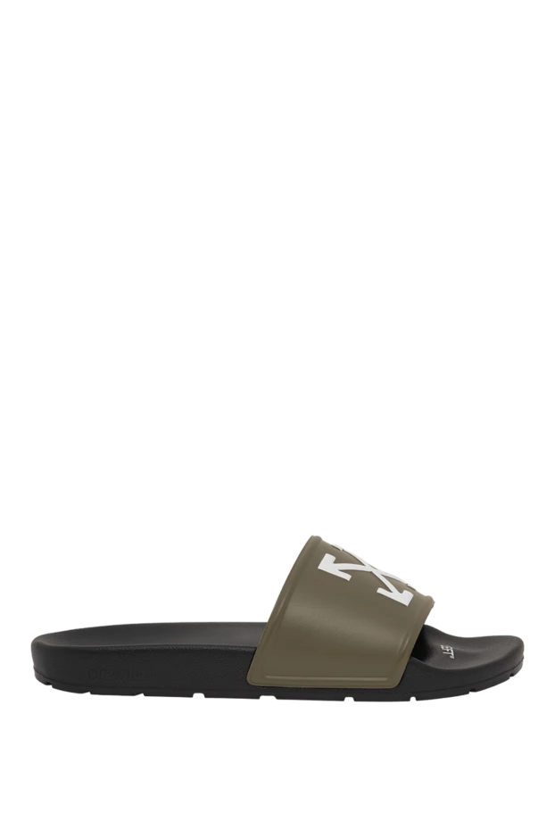 Off-White ерлерге арналған жасыл arrow slider резеңке шлепкалары 194263 - фото 1