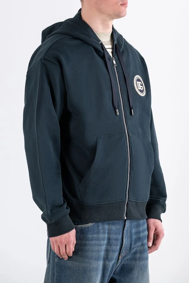 Dolce & Gabbana dark blue zip-up sweatshirt with a round patch 194269 - photo 3