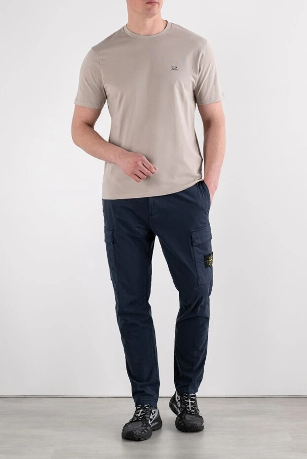 Stone Island мужские брюк-карго зауженные к низу из плотного хлопкового трикотажа 194281 - фото 3