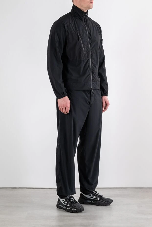 Stone Island черный костюм из легкой ткани с курткой на молнии 194300 - фото 3