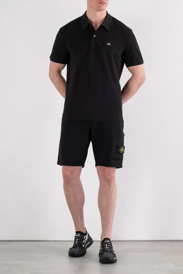Stone Island черные хлопковые трикотажные шорты с карманом-карго 194306 - фото 3