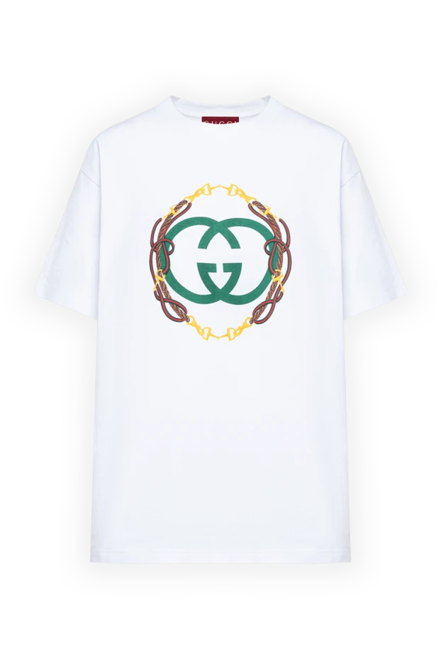 Gucci женская базовая футболка премиум-класса из хлопкового джерси с логотипом 194323 - фото 1
