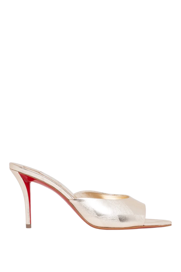 Christian Louboutin женские мюли miss z из мягкой кожи наппа ягненка с ламинированным покрытием 194329 - фото 1