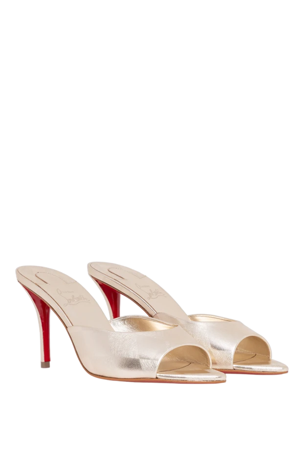 Christian Louboutin женские мюли miss z из мягкой кожи наппа ягненка с ламинированным покрытием 194329 - фото 3
