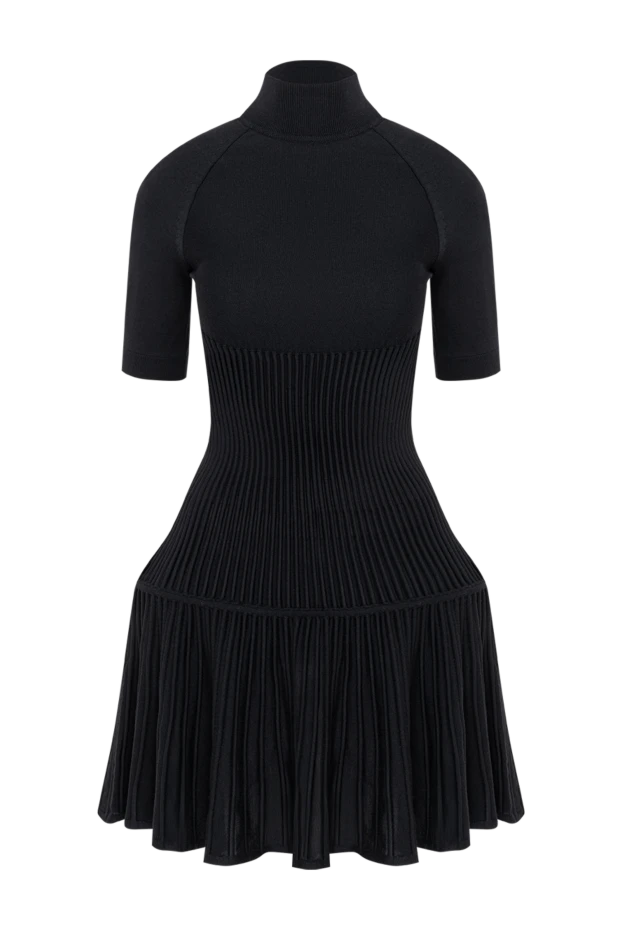 Alaia черное трикотажное мини-платье crinoline с короткими рукавами 194338 - фото 1