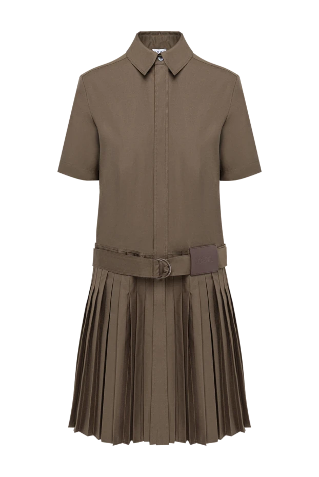 Loewe pleated dress made of green cotton blend fabric 194375 - photo 1