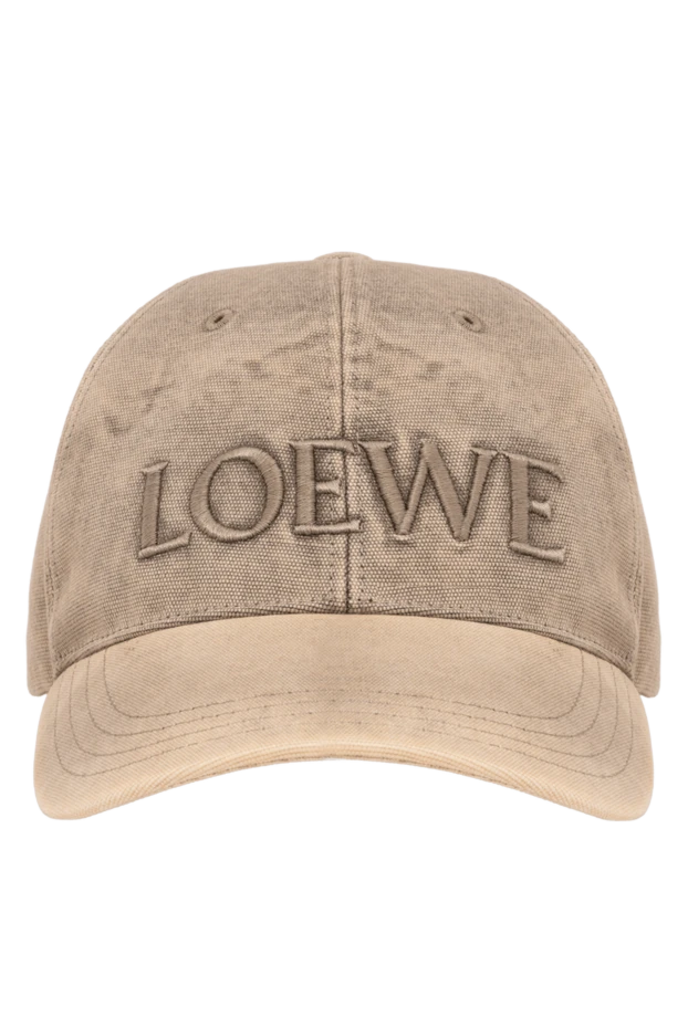 Loewe beige denim cap with contrast stitching and logo embroidery 194376 - photo 1