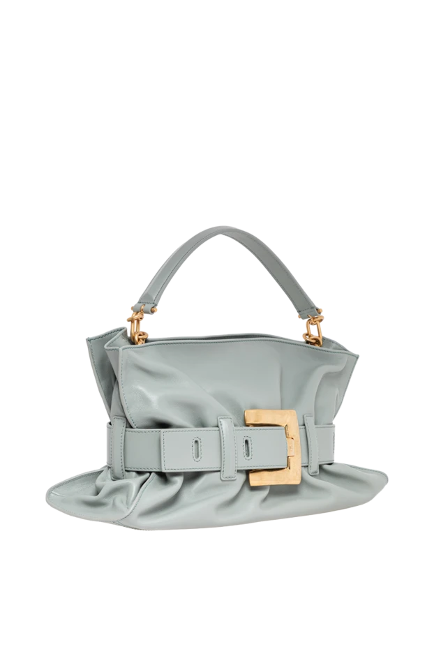 Balmain anthem medium calfskin bag in lime green 194397 - photo 3