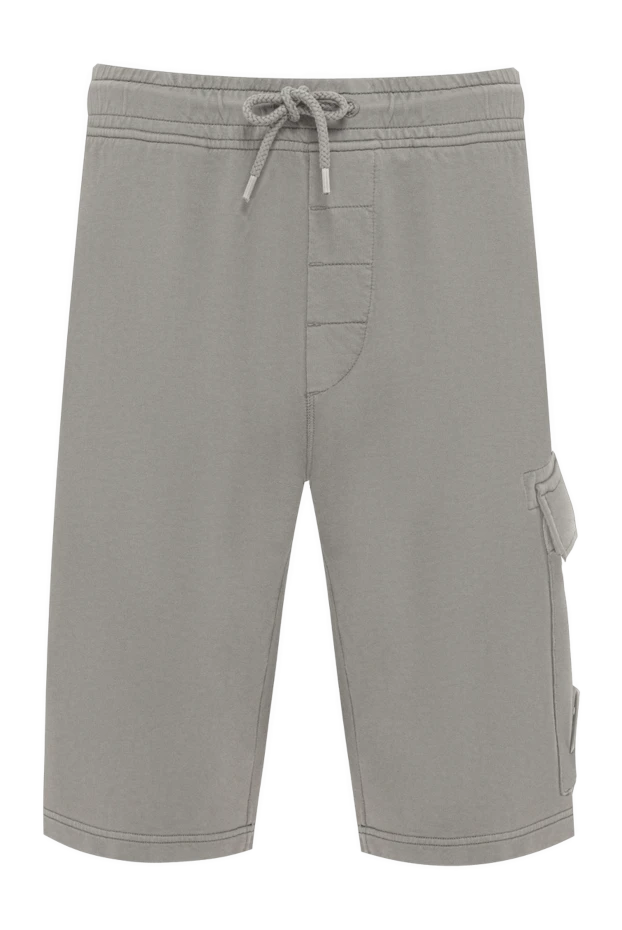 Men's grey knit cargo shorts - photo 1