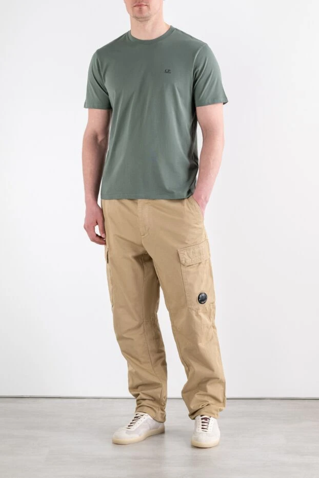 Beige cargo pants with voluminous side pockets - photo 2