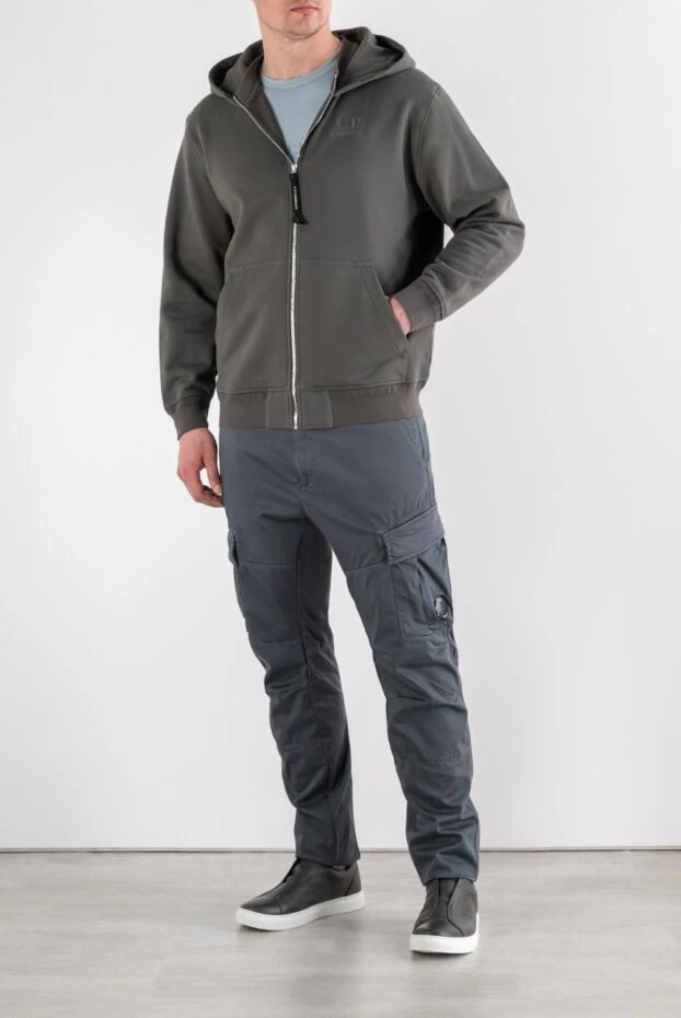 Men's knitted zip-up hoodie in gray - photo 2