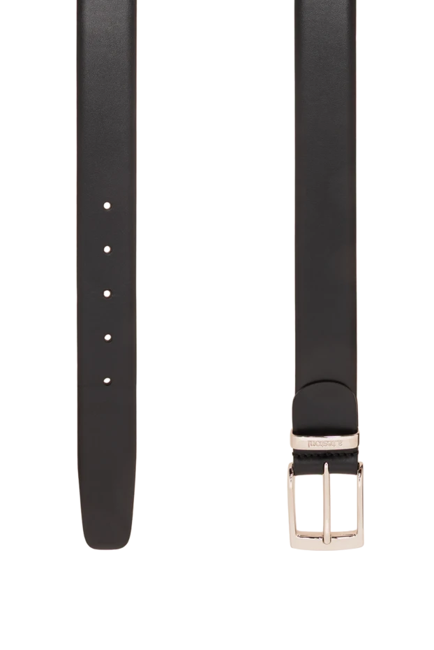 A.Testoni black leather belt with a rectangular buckle 194506 - photo 3