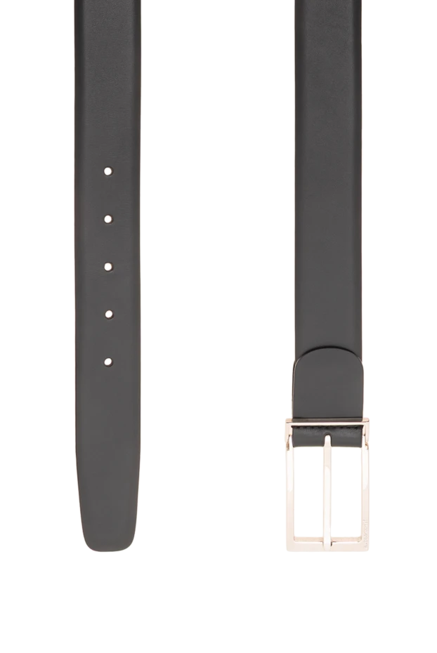 A.Testoni black leather belt with a thin rectangular buckle 194522 - photo 3