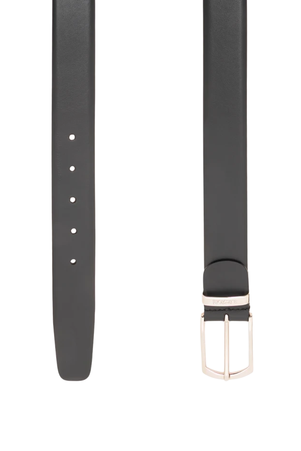 A.Testoni men's leather belt made of smooth genuine leather in graphite color 194523 - photo 3