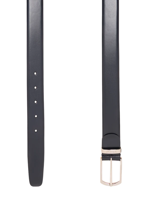 A.Testoni a noble dark blue belt made of smooth leather with a trapezoid buckle 194527 - photo 3