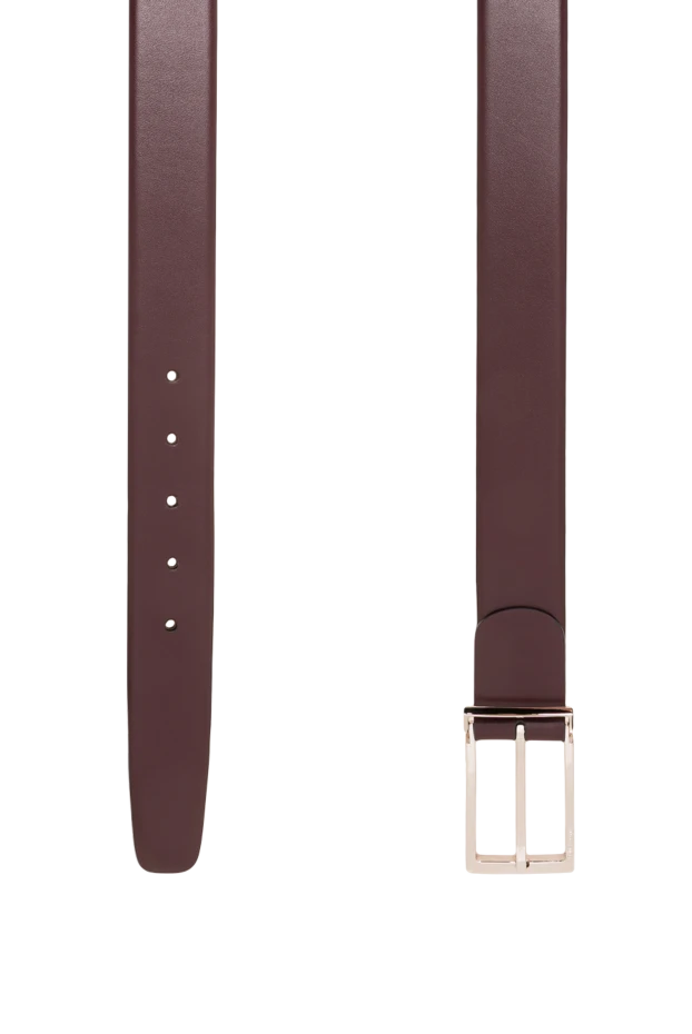 A.Testoni a burgundy matte belt with an open rectangular clasp and a laconic silhouette 194530 - photo 3