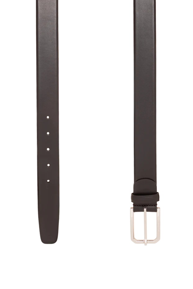 A.Testoni a strict brown belt made of smooth leather with a hexagonal buckle 194537 - photo 3