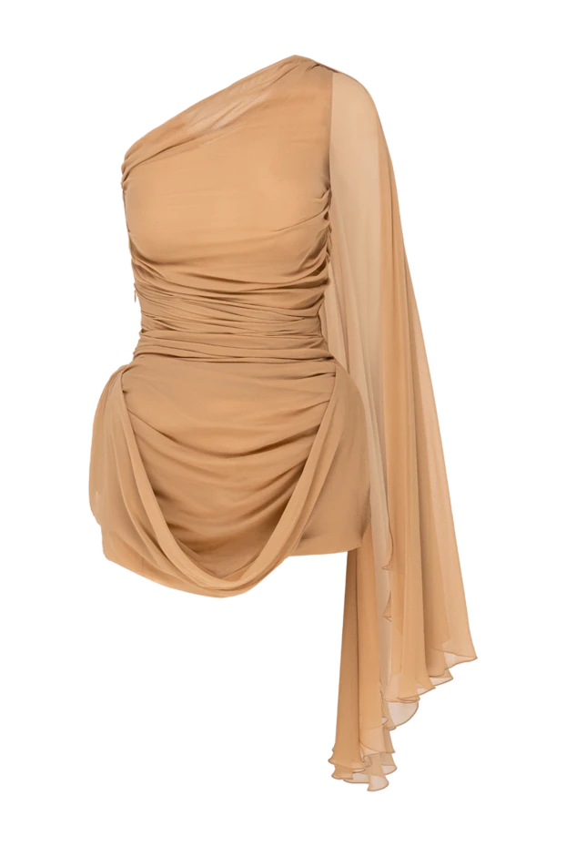 Giuseppe Di Morabito beige silk mini dress with draping 194556 - photo 1