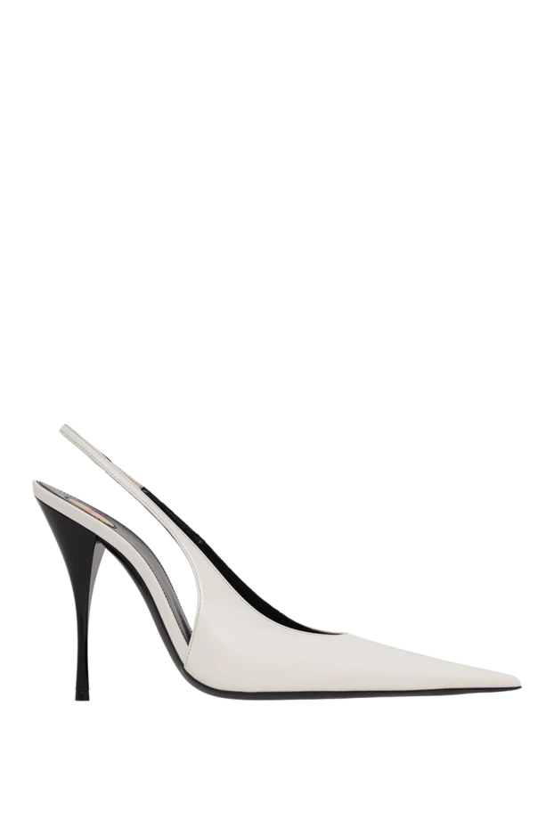 Saint Laurent ақ түсті ашық аяқты туфлилер 194589 - фото 1