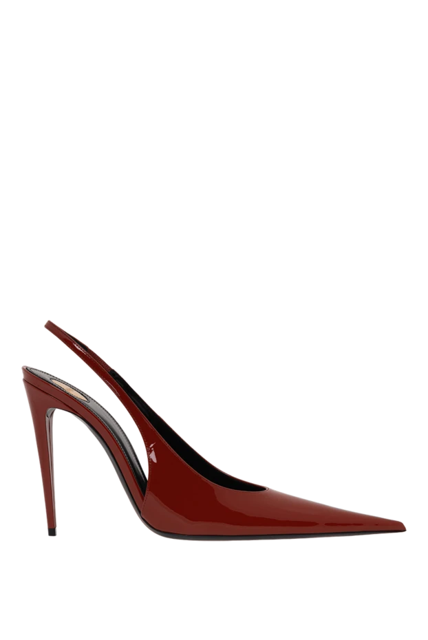 Saint Laurent guermantes қызыл лакталған былғарыдан жасалған асып түсетін сорғылары 194591 - фото 1