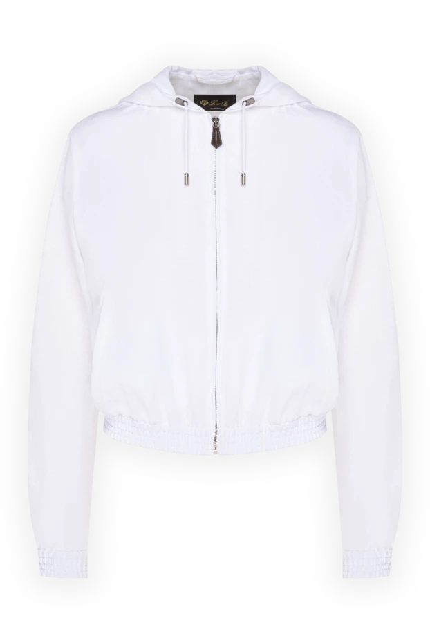 Loro Piana белая куртка-бомбер opal из прохладного льна с водоотталкивающей пропиткой 194594 - фото 1