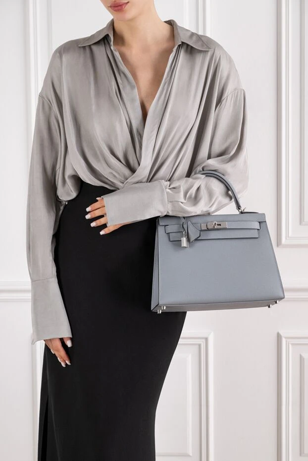 Hermes сұр түсті epsom былғарыдан жасалған мини kelly сөмкесі 194600 - фото 2