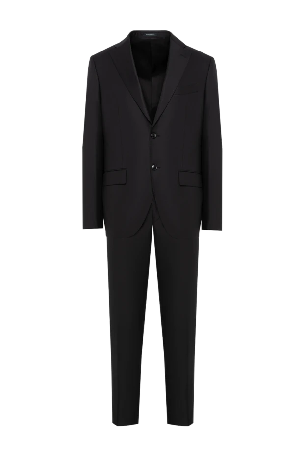 Men's classic black wool suit with a formal silhouette - photo 1
