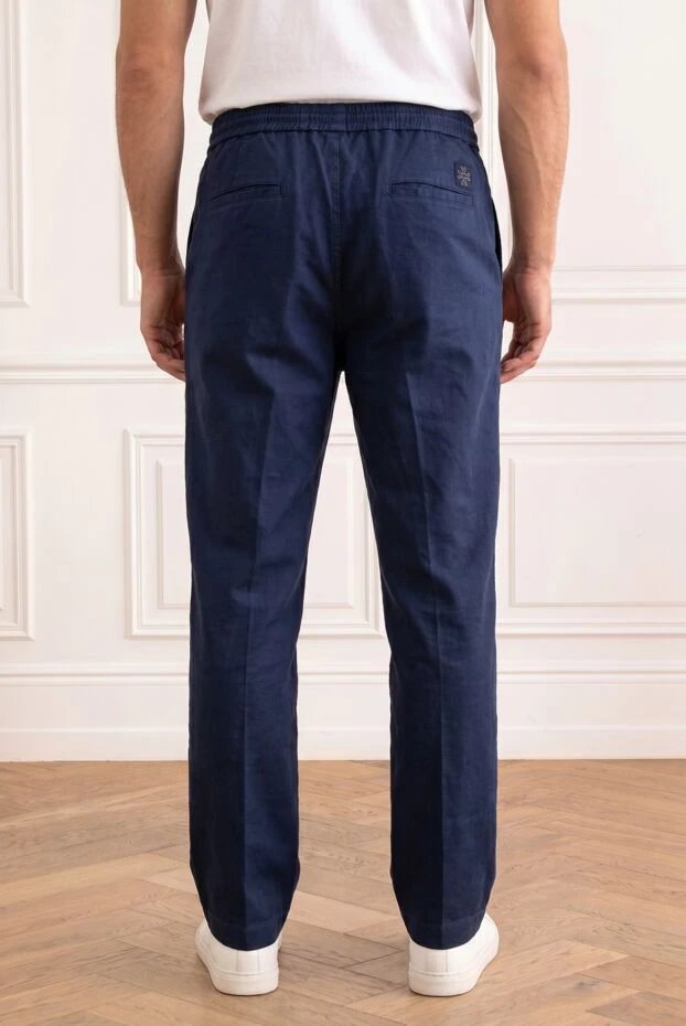 Jacob Cohen men's blue casual trousers with elastic drawstring waistband 194615 - photo 2