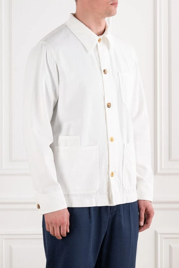 Jacob Cohen white men's straight-cut work-style shirt jacket 194616 - photo 3