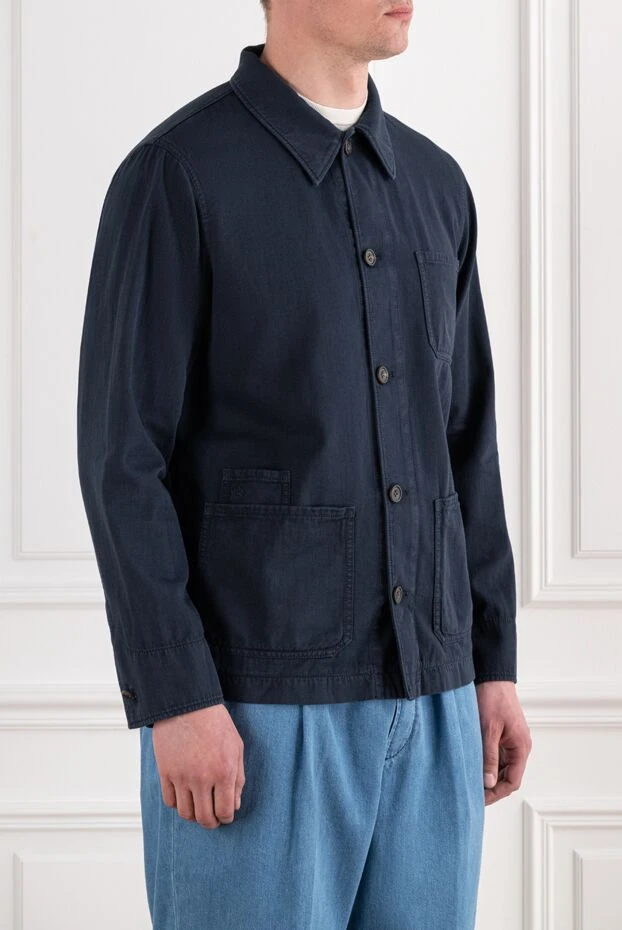 Jacob Cohen blue men's straight-cut work-style shirt jacket 194618 - photo 3