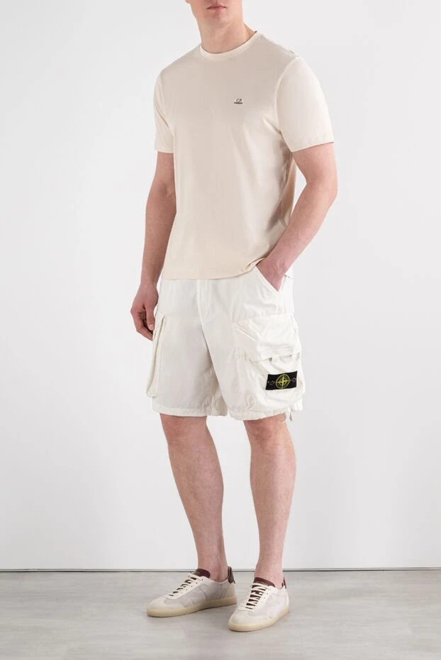 Stone Island мужские шорты-бермуды карго в белом цвете 194623 - фото 2