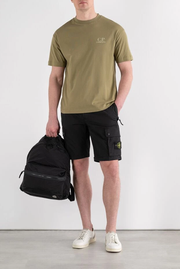 Stone Island узкие черные шорты-бермуды в стиле карго с карманами на молнии 194625 - фото 3